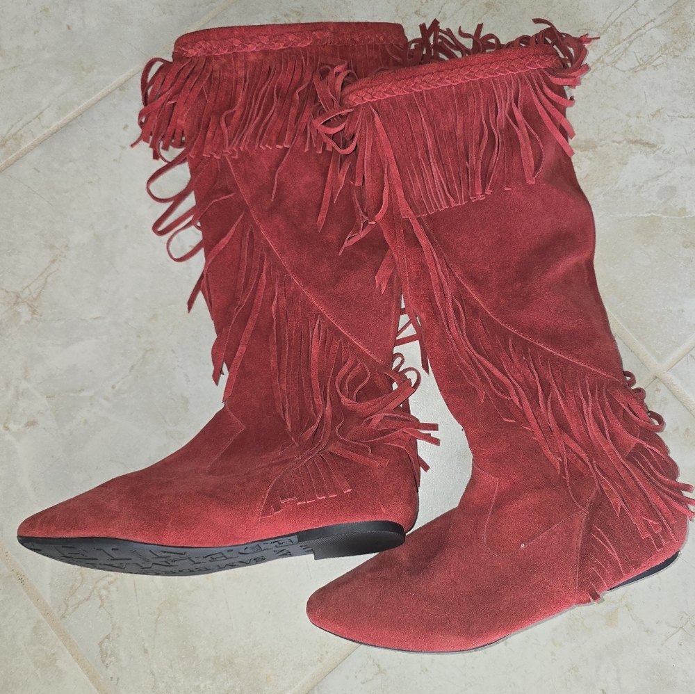 Sam Edelman Fringe boots size 8